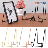 Exquisite Geometric Openwork Iron Alloy Plate Shelve/ Bedside Photo Frame Magazine Book Display Hold