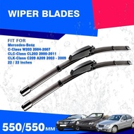 Front Windshield Wiper Blades For Mercedes Benz C CLC CLK Class W203 CL203 C209 A209 Sportcoupe Acce