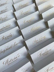 西洋書法 手寫座位卡 婚禮 | 婚宴 | 派對 | 辦公室 | 人名卡 Calligraphy Place Card | Wedding | Office | Table Card | Tented 