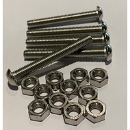Full Set of Screws + M10 Stainless Steel 304 (Phi, 10mm),, 304 Stainless Steel Hexagonal Head Screws