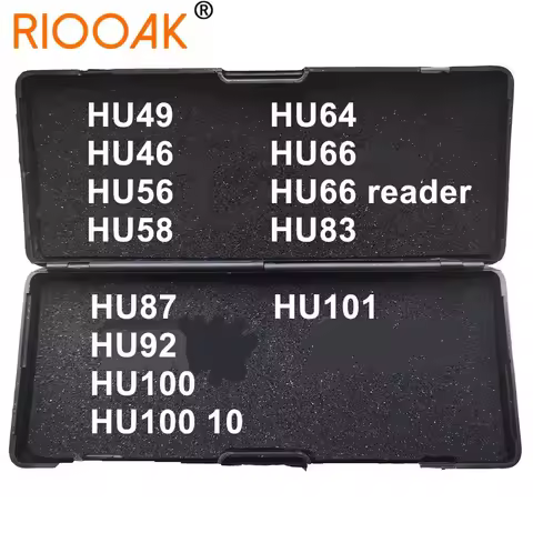 Hot Lishi 2 in 1 2in1 Tool HU49 HU46 HU56 HU58 HU64 HU66 HU83 HU87 HU92 HU100 HU100 10 cut HU101 Loc