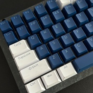 White Blue Mechanical Keyboard Keycap PBT Material Height Translucent 84 Pcs 75/68/84 White Blue Mec