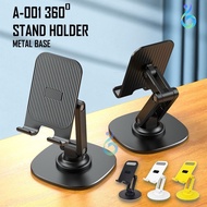 HP Phone Stand Holder Folding Cell Phone Holder A-001 360 Rotation Iron Cell Phone Holder on Desktop