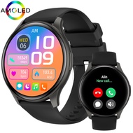 2024 Real AMOLED Smart Watch Heart Rate Monitor Men Women 1.43 inch IP67 Waterproof Sports Watch Screen Always Show Time Voice Calling Smartwatch