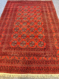 “Exquisite Afghan Turkaman Bukhara Rug – 100% Wool Handcrafted Masterpiece (2x3m)”At