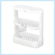 包送貨 -塑膠浴室收納架 三層架 濾水置物架 瓶罐架 浴室衛浴用品 (白)