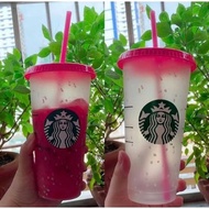 HOT Starbucks X Shell Confetti Colour Changing Cold Cup Tumbler Reusable Cup Christmas gifts Halloween gifts starbuks mug starbucks tumbler New Year gifts livebecool