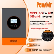 【Parallel 9 Unit 】PowMr 6.5KW On-Grid/Off-Grid Hybrid Inverter 48Vdc 230VAC Built in 150A MPPT Solar