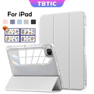 TBTIC Back Cover for IPad Case Air 5 4 10.9 Pro 11 10th 9th 8th 7th  Generation 10.2 Transparent Acrylic Case with Pencil Holder