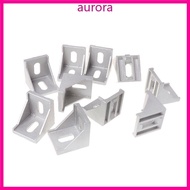 Auro 10pcs 4040 Fasten Fitting Angle 40x40 L Connector Aluminum Corner Bracket Joint