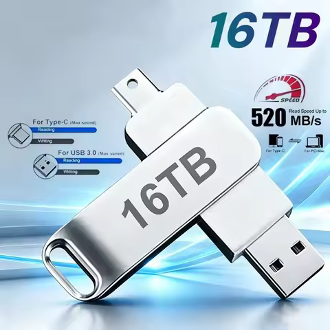 16TB USB 3.2 Flash Drives High Speed Transfer Metal Pendrive Memory Card Pendrive Flash Disk Memoria