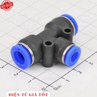 [5 Pieces]- PEG8-6 T-Tube Pneumatic Connector 6mm to 8 - 8mm Electronic 886