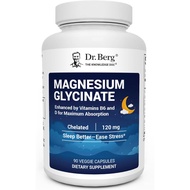 💯Ready Stock💯Dr. Berg Magnesium Glycinate 90ct – 4-in-1 Chelated for Muscle, Nerve, Sleep & Stress S