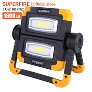 SUPERFIRE G7 Multifunction Foldable Work Light Double COB Lighting Mode Flashlight Bluetooth Speakers Are Included