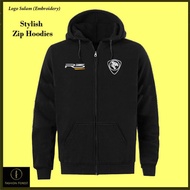 Zipper Hoodie  Jackaet Sulam -Embroidery  Proton R3 Motorsport Design For Proton R3 Race Rally WRC T
