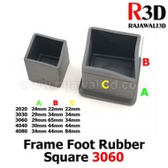 3060 Profile Aluminum Hollow Frame Rubber Feet
