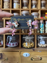 獨家貨品  UV膠蝴蝶結耳環 耳環 禮物 手作耳環