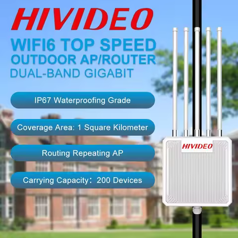 HIVIDEO 2402Mbps POE AP WiFi Repeater HI-AX3000 WiFi Extender Amplifier 2.4G/5GHz Wi-Fi Signal Boost