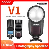Godox V1 Speedlight V1N TTL HSS 1/8000s Li-ion Battery Speedlite Flash With Gift Round Filter for Ni