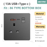 SIRIMGray Frameless Pluig socket& 13A socket Unlversal/Retouch 16A lampu Wall panel&waterproof