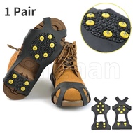 10 Teeth Ice Snow Shoe Spike Shoe Cover/ Ice Climbing Shoe Grips Cleats/ Outdoor Non Slip Silicone S