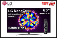 LG 65 นิ้ว 65NANO91TNA Full Array NANO CELL 4K SMART TV HDMI 2.1 ปี 2020 สินค้า Clearance