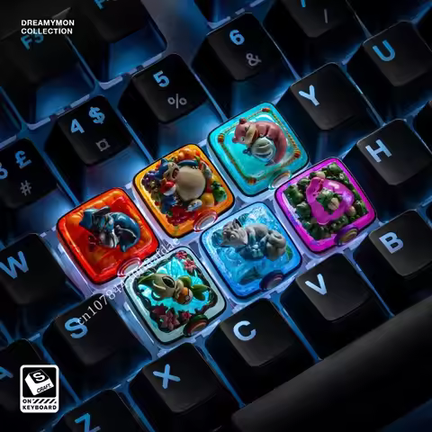 S-craft Pokemon DREAMYMONR V4 Resin Customized Mechanical Keyboard With Personalized Keycaps And Mag