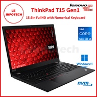 Lenovo ThinkPad T15 G1 15.6” Laptop Intel Core i7/i5 RAM 8-40GB 512GB/1TB NVMe HDMI USB-C TB3 WebCam USED 30 daysWrt