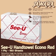 MERAH See-U Tissue Handtowel Red Economy Tissue