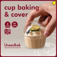 Cupcake Cup With Cover Muffin Baking Paper 50sets Uneedkek Solo Paper Muffin Cup Dengan Penutup Kert