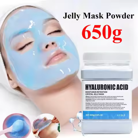 Hyaluronic Acid Crystal Jelly Mask Powder 650g – Whitening Moisturizing Pore Minimizing Peel-Off Fac
