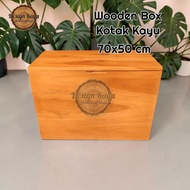 Wooden box 70x50 cm wooden crate lid wooden crate storage box