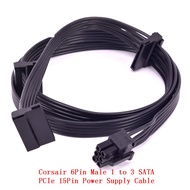 Corsair 6Pin to 3 SATA Power Supply Cable for CX450M CX650MX CX750M
