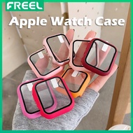 Case+Tempered Glass for Apple Watch 49mm 40mm 41mm 44mm 45mm Series 8 7 6 5 4 SE Screen Protector Coverage Bumper Case for smart Watch Ultra Series 3 2 1 38mm 42mm