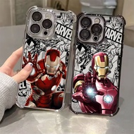 Marvel Hero Iron Man Electroplated Case For Samsung A57 5G A37 A17 A07 TPU Clear Phone Casing Galaxy