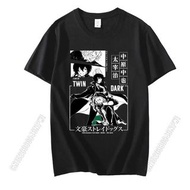 趣味文豪野犬中原中也T卹 男士原宿風酷炫動漫T卹 可愛漫畫純棉T卹 街頭風T卹