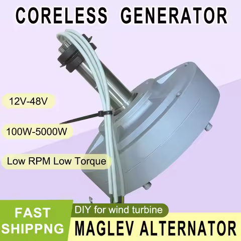 1KW 2KW 3KW 5KW Vertical Permanent Magnet Alternator Coreless Maglev Generator 48V 24V 12V DIY Water