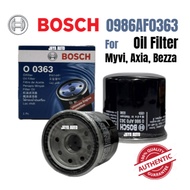 ORIGINAL Bosch 0986AF0363 Oil Filter – Perodua Axia / Myvi / Bezza