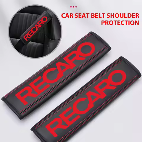 Car Logo Safety Belt Shoulder Cover Adjustable Protection Pad Auto Accessories For Recaro
