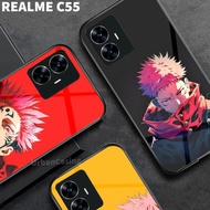 Latest Realme C55 Glossy Glass Softcase [Jujutsu M38] C55 Mobile Phone Case - Mobile Phone Protector