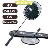 WITAKEY Racquet Carrying Bag, Full Carbon Fiber High Resilience Badminton Racket, T800 Strings Grips
