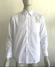 長袖白恤衫 男裝長袖白恤衫 白恤衫 學生白恤衫 whiteshirt