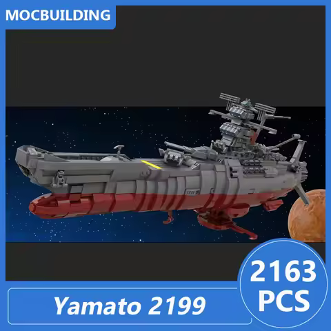 Space Battleship Yamato 2199 Star Blazers Model Moc Building Blocks Diy Assemble Bricks Educational 
