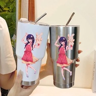 TERMOS TUMBLR Tumbler Coffee Mug Oshi No KoHoshino Ai Aesthetic Drinking Bottle CUP 900 Stainless St