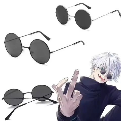 Gojo Satoru Glasses Anime Jujutsu Kaisen Gojo Satoru Cosplay Black Glasses Eyewear Sunglasses High Q