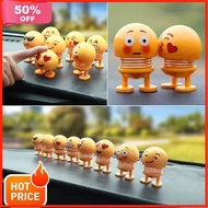 Car Toy Emoticon Doll Funny Shaking Head Cute Car Interior Smiling Doll Car Toy Car Accessories