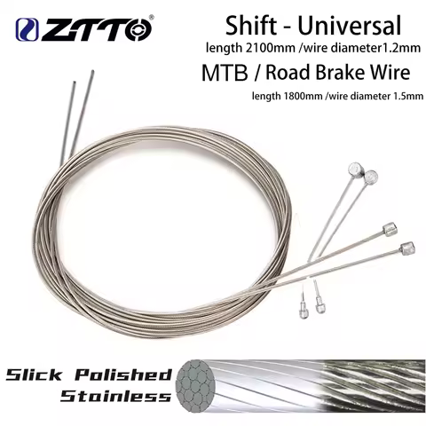 ZTTO MTB Brake wire Road Bike Brake Slick Polished Stainless steel Line Fixed Gear Shifting Gear Shi