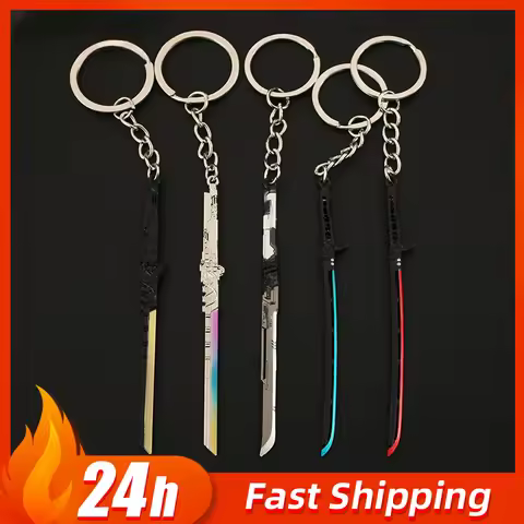 9cm/3.54in Ghost Walker Cyberpunk Thermal Samurai Sword Metal Keychain Modified Carbon Yama Izanami 