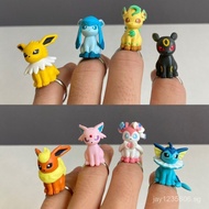 Popular2025Bulk Cargo Pokemon Water Eevee Fairy Eevee Bao Ke Meng Figurine toy ornament ring 6UBC