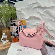 保存品✨ Mini Lindy 3Q Rose Sakura 櫻花粉 Swift皮 PHW 銀扣